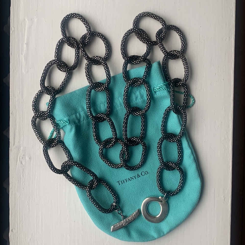 Tiffany & Co Paloma Picasso Sterling Links Toggle Necklace - Picture 5 of 9